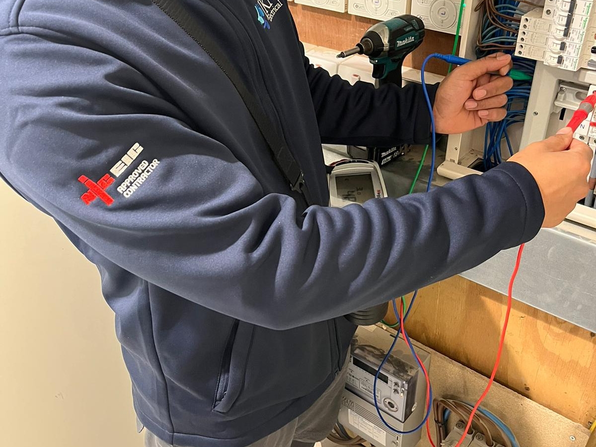 JKN Electrical engineer carrying out electrical work